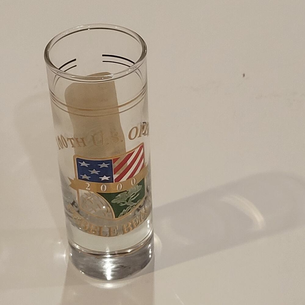 Pebble Beach 2000 100th US Open Championship Shot Glass New with tags
